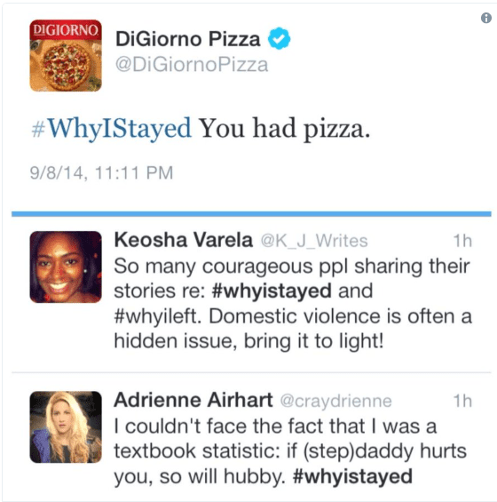 DiGiorno insensitive use of hashtag