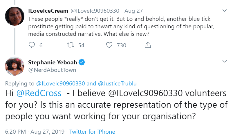 Stephanie Yeboah response to being called a prostitute