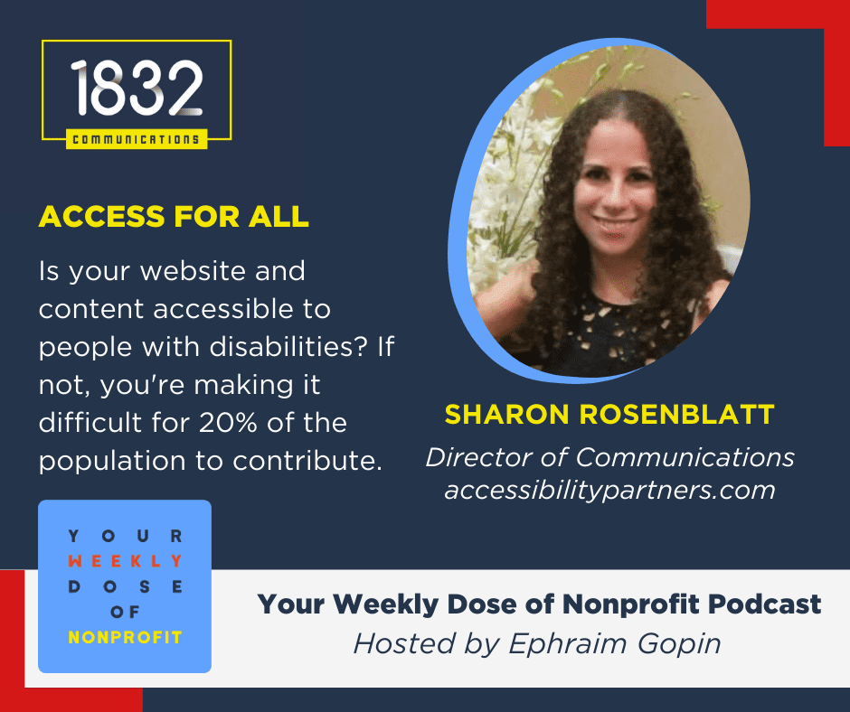 Sharon Rosenblatt discusses website accessibility