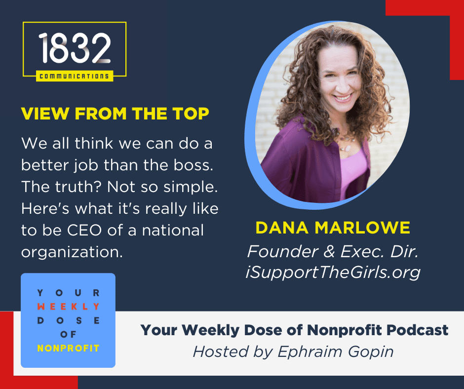 View from the CEO'd chair with Dana Marlowe