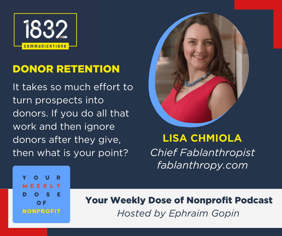 Donor retention podcast with Lisa Chmiola