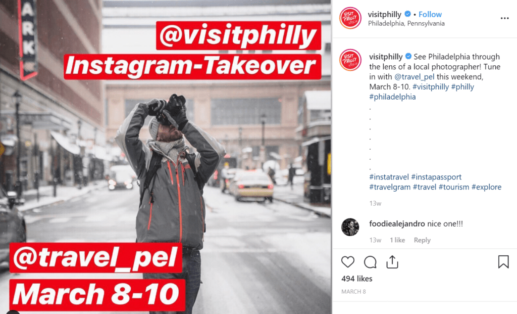 Visit Philly Instagram takeover