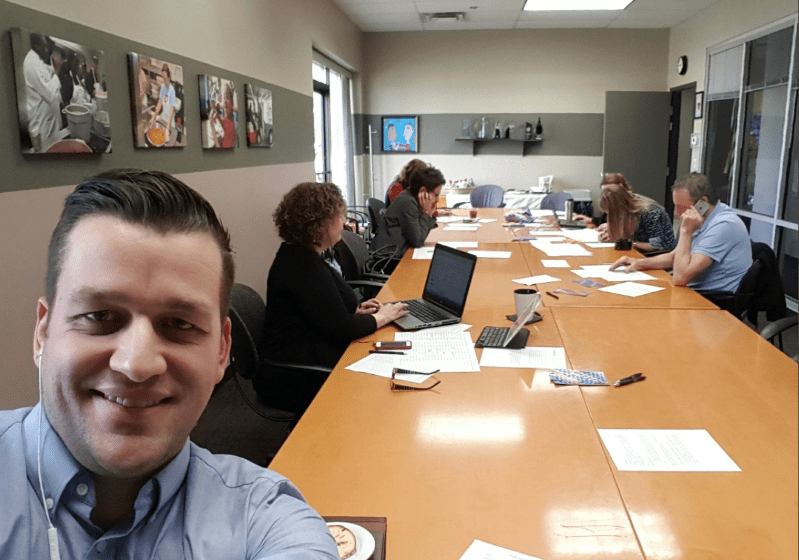 Second Helpings staff calling donors to say thank you