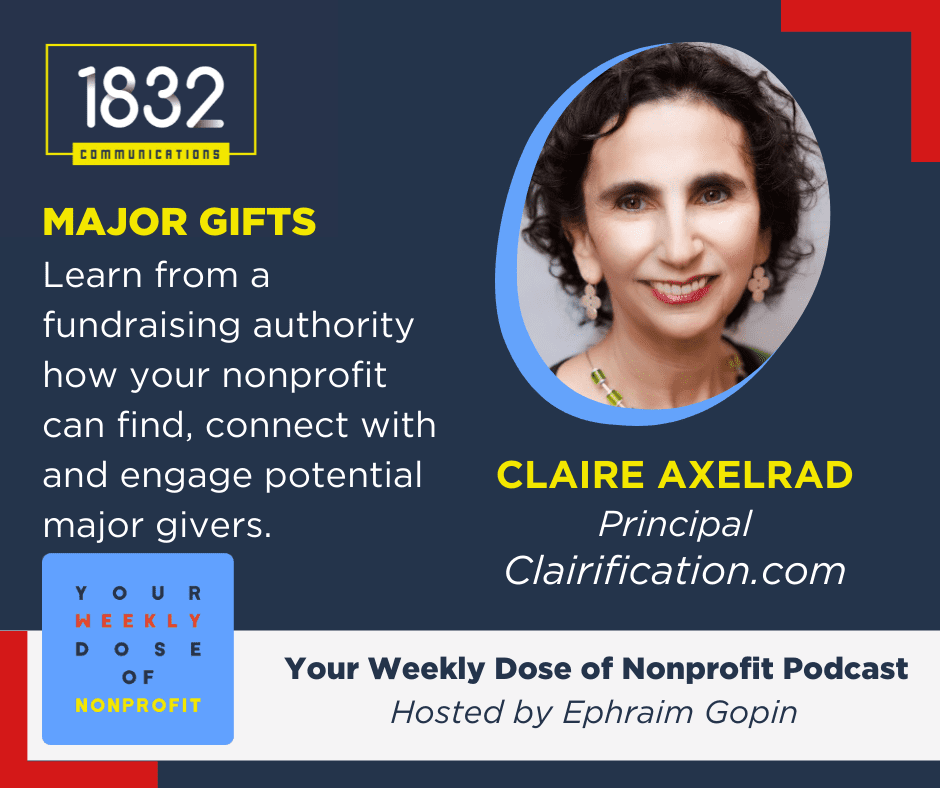 Claire Axelrad discusses major gifts